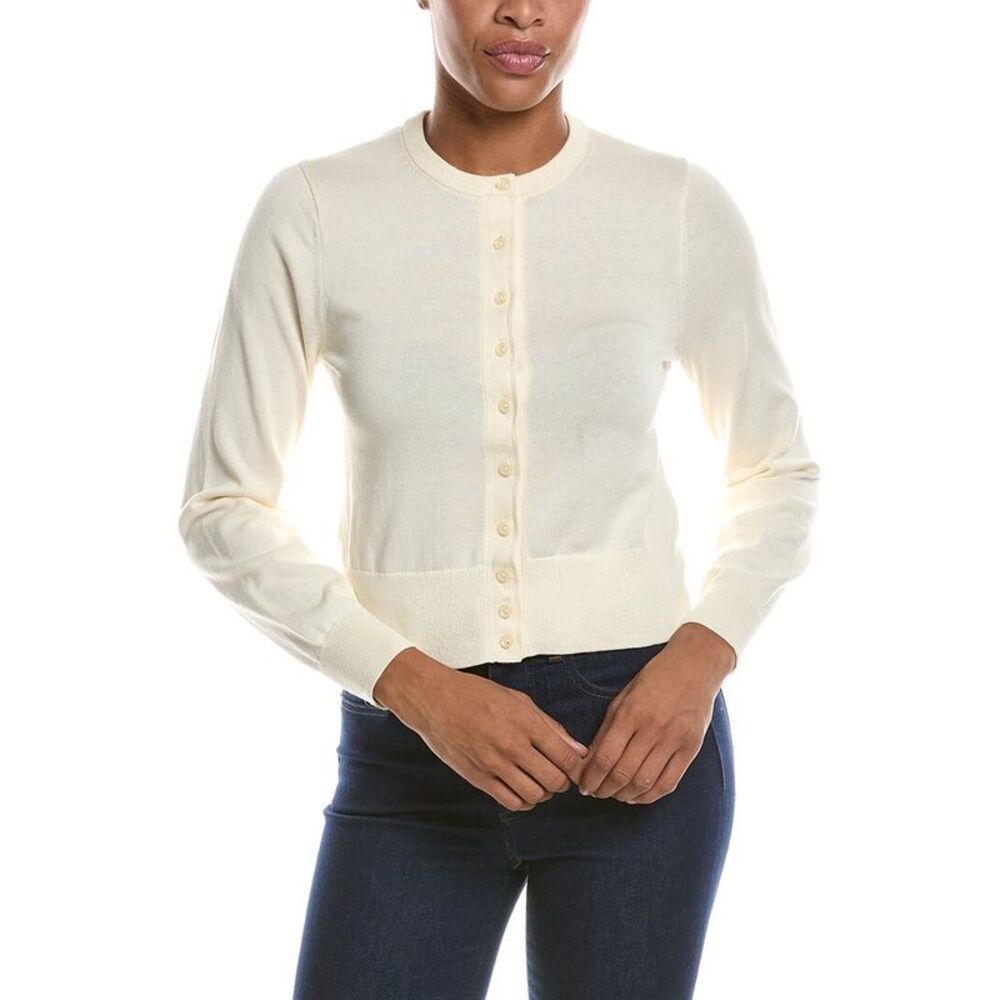Madewell Womens Button Front Cardigan, White